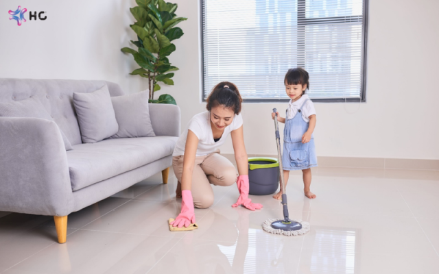 chọn nước lau sàn cho từng vật liệu