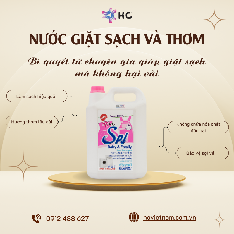 nước giặt sạch và thơm
