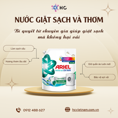nước giặt sạch và thơm